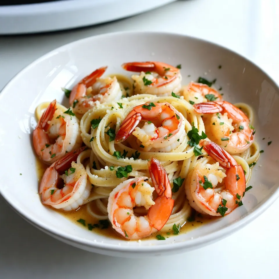 To make Lemon Garlic Shrimp Fettuccine, you need fresh, quality ingredients. Here’s what you’ll need: - 8 oz fettuccine pasta - 1 lb large shrimp, peeled and deveined - 4 tablespoons unsalted butter - 4 cloves garlic, minced - 1 lemon, zested and juiced - 1/4 cup chicken or vegetable broth These ingredients form the base of the dish. Each one adds flavor and texture. Seasonings elevate the taste of your dish. For this recipe, use: - 1/4 teaspoon red pepper flakes (optional for heat) - Salt and pepper to taste These simple seasonings bring out the flavors of the shrimp and lemon. You can adjust the red pepper flakes for your spice level. Garnishes add a nice touch. Consider using: - 1/4 cup fresh parsley, chopped for garnish - Grated Parmesan cheese for serving Fresh parsley adds color and freshness. Parmesan cheese offers a creamy finish. These garnishes make your dish look appealing and taste even better. {{ingredient_image_1}} To start, boil water in a large pot. Add a good amount of salt to the water. This helps the pasta taste great. Once the water boils, add 8 oz of fettuccine pasta. Cook it according to the package instructions until it is al dente, about 8 to 10 minutes. Drain the pasta but save 1/2 cup of the pasta water. Set the pasta aside for later. Next, heat a large skillet over medium-high heat. Add 2 tablespoons of unsalted butter. Once it melts, add 1 lb of large shrimp that you’ve peeled and deveined. Season the shrimp with salt, pepper, and optional red pepper flakes for a bit of spice. Cook the shrimp for about 2 to 3 minutes on each side. They should turn pink and opaque. Once done, remove the shrimp from the skillet and set them aside. In the same skillet, add the remaining 2 tablespoons of butter. Melt it over medium heat. Next, add 4 cloves of minced garlic. Sauté the garlic for about 30 seconds until it smells good but be careful not to burn it. After that, pour in 1/4 cup of chicken or vegetable broth. Squeeze in the juice of 1 lemon and add the lemon zest. Stir everything together and let it simmer gently. If the sauce is too thick, add a splash of the reserved pasta water. Now, it’s time to bring it all together. Add the drained fettuccine and the cooked shrimp back into the skillet. Toss everything gently so the pasta gets coated with the lemon garlic sauce. Cook it all together for another minute to heat through. To serve, plate your fettuccine and shrimp. For a final touch, sprinkle chopped fresh parsley and grated Parmesan cheese on top. This adds color and flavor to your dish. Enjoy your Lemon Garlic Shrimp Fettuccine hot for the best taste! When cooking shrimp, fresh is best. Always buy shrimp that smells like the sea and is firm to the touch. To avoid rubbery shrimp, cook them just until they turn pink. This takes about 2-3 minutes per side. Remove them from the heat as soon as they are opaque. - Use medium-high heat: This helps shrimp cook fast and evenly. - Don’t overcrowd the pan: Cook shrimp in batches if needed. This keeps the heat steady. The sauce should be creamy and bright. After sautéing the garlic, add the broth and lemon juice. If the sauce is too thick, slowly mix in the reserved pasta water. This will help loosen it while keeping flavor. - Look for a smooth texture: You want it to coat the pasta well. - Zest the lemon before juicing: This gives a strong lemon flavor. To keep fettuccine from getting mushy, cook it just until al dente. This means it should still have a little bite. - Salt the water: This adds flavor to the pasta as it cooks. - Reserve pasta water: This starchy water helps bind the sauce. Keep these tips in mind, and you’ll create a delicious Lemon Garlic Shrimp Fettuccine every time! Pro Tips Use Fresh Shrimp: Fresh shrimp will provide the best flavor and texture. If using frozen shrimp, make sure to thaw them properly before cooking. Adjust Lemon Juice: Depending on your preference for acidity, feel free to adjust the amount of lemon juice in the sauce to suit your taste. Perfect Pasta Cooking: Always cook the pasta al dente. This prevents it from becoming mushy when tossed with the sauce. Garnish Generously: Fresh parsley not only adds color but also enhances the dish's flavor. Don't skip the garnish for the best presentation. {{image_2}} If you like heat, add red pepper flakes. This spice lifts the dish. Start with 1/4 teaspoon in the sauce. Taste and adjust as needed. You can also use fresh chopped chili for a bolder kick. This change gives a nice contrast to the lemon. For a rich twist, make it creamy. Add 1/2 cup of heavy cream to the sauce. Stir it in after the broth. This step gives a smooth texture. It also balances the lemon's tartness. Top with extra cheese for more flavor. Want to boost nutrition? Add veggies! Spinach, cherry tomatoes, or broccoli work well. Sauté them with the garlic. This method helps the flavors blend. You can also toss in asparagus or bell peppers for color and crunch. These additions make your meal vibrant and tasty. Store any leftover fettuccine in an airtight container. Let the pasta cool down first. You can keep it in the fridge for up to three days. This helps keep the flavors fresh. If you have extra sauce, store it separately. This prevents the pasta from getting too soggy. To reheat, place the fettuccine in a skillet over medium heat. Add a splash of broth or water for moisture. Stir gently until it warms through. You can also microwave it in a bowl. Cover it with a lid or a damp paper towel. Heat for about one to two minutes. Check to make sure it heats evenly. If you want to freeze fettuccine, put it in a freezer-safe container. Make sure it is well sealed to avoid freezer burn. It can last up to three months in the freezer. When you're ready to eat, thaw it overnight in the fridge. Reheat it as mentioned above. This way, you’ll still enjoy that zesty lemon garlic flavor! Fettuccine is the best choice for this dish. It holds the sauce well due to its flat shape. You can also use spaghetti or linguine if you prefer. Both will work nicely, but they might change the dish's look and feel. Yes, you can make this dish gluten-free! Use gluten-free fettuccine made from rice or corn. These options cook similarly and taste great. Just check the package for cooking times, as they may differ. To lighten this dish, use less butter and broth. You can replace half the butter with olive oil for healthier fats. Another option is to skip the cheese or use a lighter cheese. Adding more vegetables, like spinach or zucchini, can also boost nutrition without adding many calories. This post covered how to make delicious Lemon Garlic Shrimp Fettuccine. We explored the key ingredients, cooking steps, and seasoning tips. Don't forget the optional garnishes for a special touch. You can also play with variations, like adding spice or cream. Storing leftovers properly will keep your meal fresh. Enjoy experimenting with this dish and make it your own! Happy cooking!
