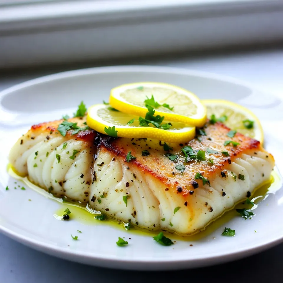 Let's dive into the ingredients for Lemon Herb Baked Cod. These items are simple yet full of flavor. Each ingredient plays a key role in making this dish tasty and healthy. - Cod fillets: You need four fillets, about 6 ounces each. Cod has a mild taste and a flaky texture, making it perfect for baking. - Olive oil: Two tablespoons will help keep the fish moist and add a nice richness. - Lemon juice and zest: Use the juice and zest of one lemon. This adds bright acidity and a fresh aroma. - Garlic: Two cloves of minced garlic will give your dish a savory kick. Garlic pairs well with fish. - Dried herbs: You’ll need one teaspoon each of dried parsley, oregano, and thyme. These herbs bring warmth and depth to the cod. - Salt and pepper: Use these to taste. They enhance all the flavors and bring the dish together. - Garnishes: Lemon slices and fresh parsley make the dish look beautiful and add a pop of color. Gather these ingredients to create a delightful Lemon Herb Baked Cod that will impress anyone at your table. Enjoy the process of cooking, and let the fresh flavors shine! {{ingredient_image_1}} - Preheat the oven to 400°F (200°C). - Prepare your baking dish by lining it with parchment paper or greasing it lightly. - In a small bowl, mix the olive oil, lemon juice, lemon zest, minced garlic, parsley, oregano, thyme, salt, and pepper. Whisk until well blended. - Place the cod fillets in the prepared baking dish. Brush the herb mixture generously over each fillet. Make sure they are well coated. - Bake the cod in the preheated oven for 12-15 minutes. The fish should flake easily with a fork when done. Cooking time may vary based on fillet thickness. - After baking, remove the cod from the oven. Let it rest for a couple of minutes before serving. Selecting fresh cod When choosing cod, look for bright, clear eyes and shiny skin. Fresh cod should not smell fishy. Instead, it should have a clean ocean scent. Choose fillets that feel firm to the touch. This ensures the fish is fresh and ready for your dish. Enhancing flavors with fresh herbs Fresh herbs can make a big difference in flavor. If you have fresh parsley, oregano, or thyme, use them instead of dried ones. Chop them finely and mix them with the lemon juice and oil. This adds a vibrant taste and aroma to your baked cod. Importance of resting time After baking, let the cod rest for a couple of minutes. This helps the fish retain its juices. Resting time means every bite will be moist and tender. It's a simple step that can change your dish. Ensuring even cooking To ensure even cooking, make sure your cod fillets are of similar thickness. This helps them cook at the same rate. If some are thicker, they may need extra time. Keep an eye on them while they bake. The fish should flake easily when it’s done, and that’s your sign that it's ready to serve! Pro Tips Use Fresh Herbs: Fresh herbs can elevate the flavor of this dish. If available, substitute dried herbs with fresh ones for a more vibrant taste. Check for Doneness: Cod is perfectly cooked when it flakes easily with a fork. Keep an eye on the cooking time as it can vary based on the thickness of the fillets. Marinate for Extra Flavor: If time allows, marinate the cod in the herb mixture for 30 minutes to an hour before baking for a deeper flavor. Serve with Sides: Pair this cod with a light salad or steamed vegetables to create a well-rounded meal that complements the fish. {{image_2}} You can easily change the flavor of your Lemon Herb Baked Cod. Here are two fun ideas: - Spicy lemon herb cod: Add a pinch of red pepper flakes to your herb mix. This gives a nice kick and warms up the dish. You can also use hot sauce in the olive oil blend for more heat. - Mediterranean twist: Add chopped sun-dried tomatoes and olives. These ingredients bring a savory depth that pairs well with the herbs. You might even sprinkle some feta cheese on top before baking for a creamy touch. You can cook cod in different ways if baking isn’t your thing: - Grilling cod: Preheat your grill to medium heat. Brush the cod fillets with the same herb mixture. Place them on a greased grill pan or directly on the grill. Cook for about 4-6 minutes per side. Watch closely to avoid overcooking. - Pan-searing options: Heat a bit of olive oil in a skillet over medium-high heat. Add the cod fillets and sear for about 3-4 minutes on each side. This method gives a nice crispy crust while keeping the inside moist. Trying these variations and methods can make your dish unique and fun! After enjoying your Lemon Herb Baked Cod, you may have some leftovers. First, let the cod cool down to room temperature. Then, store it in an airtight container. Make sure to refrigerate it within two hours. This helps keep it fresh. The cod will last for up to three days in the fridge. If you want to keep it longer, freezing is a great option. Wrap the cod tightly in plastic wrap, then place it in a freezer bag. Remove as much air as possible. This way, it can stay fresh for up to three months. When you’re ready to eat it again, thaw it overnight in the fridge. To enjoy your cod leftovers, reheating correctly is key. The best method is to use the oven. Preheat your oven to 350°F (175°C). Place the cod on a baking sheet and cover it with foil. Heat it for about 10-15 minutes. This keeps it moist and flavorful. You can also use a microwave, but this method can dry it out. If using the microwave, place the cod on a microwave-safe plate. Add a splash of water and cover it. Heat it in short bursts, checking often to avoid overcooking. This way, you can savor the taste of your Lemon Herb Baked Cod again! Can I use frozen cod? Yes, you can use frozen cod. Just make sure to thaw it before cooking. Thawing helps the fish cook evenly. If you cook it from frozen, increase the baking time by a few minutes. What to serve with Lemon Herb Baked Cod? You can serve this dish with many sides. I recommend rice, roasted vegetables, or a fresh salad. These options balance the flavors and add nutrition to your meal. How do I know when cod is fully cooked? Check the cod with a fork. When it's fully cooked, it should flake easily. The fish should also look opaque. If it is still clear, give it a few more minutes in the oven. Caloric content per serving Each serving of Lemon Herb Baked Cod has about 250 calories. This makes it a light and healthy choice for dinner. Health benefits of cod and herbs Cod is low in fat and high in protein. It is also rich in omega-3 fatty acids, which are good for your heart. The herbs add flavor and have health benefits too. For example, parsley can help with digestion. Oregano and thyme are known for their antioxidant properties. Together, they make this dish both tasty and nutritious. In this post, we explored how to prepare delicious Lemon Herb Baked Cod. We covered the needed ingredients, step-by-step instructions, and helpful tips. Remember, using fresh cod and herbs boosts flavor. You can even try new cooking methods like grilling. Storing leftovers properly ensures you enjoy your dish later. If you have questions, refer to the FAQ section. This dish is simple and healthy, making it great for any meal. Enjoy your cooking!