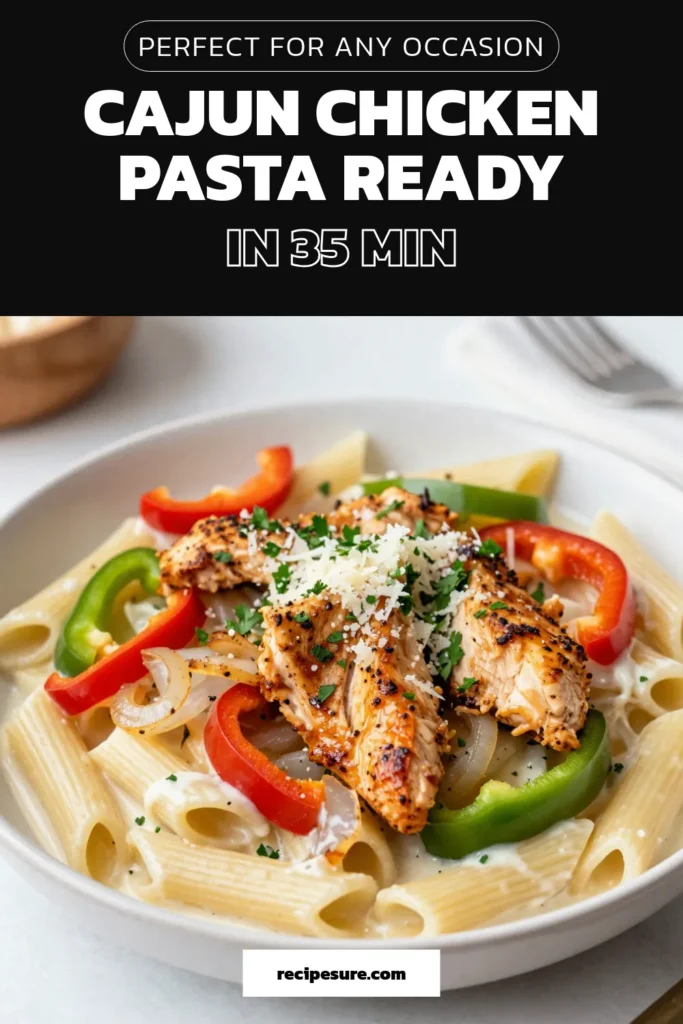 Looking for a delicious Spicy Cajun chicken pasta that’s easy to make? This creamy Cajun pasta recipe is your answer! Perfect for busy weeknights, this one-pot Cajun pasta is packed with flavor and features marinated Cajun seasoning chicken. With simple ingredients, you can whip up this easy chicken pasta dish in just 35 minutes. Don’t forget to save this recipe for your next dinner! #SpicyCajunChickenPasta #CajunRecipe #EasyDinner #OnePotPasta