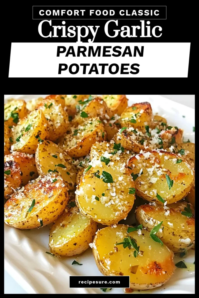 Enjoy the irresistible flavor of Garlic Parmesan Potatoes with this easy Air Fryer recipe! Perfectly crispy Garlic Potatoes are made using baby potatoes, fresh garlic, and Parmesan for a deliciously cheesy side dish. In just 30 minutes, you’ll have an unforgettable addition to your meal. Try these Parmesan Baby Potatoes today and elevate your dinner! Save this recipe for your next easy Air Fryer sides! #AirFryerRecipes #CrispyPotatoes #GarlicParmesan #EasySides