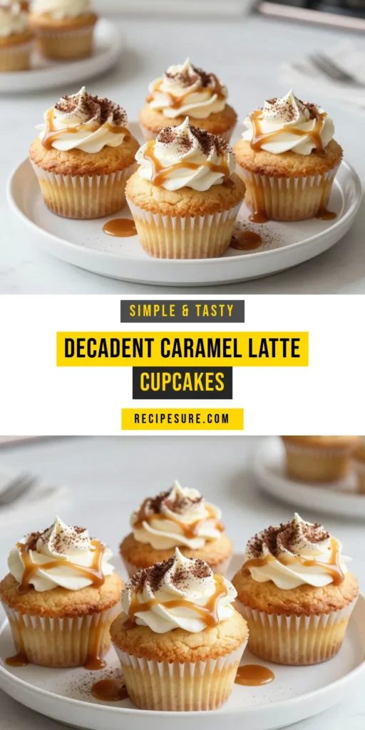 Indulge in these delightful caramel latte cupcakes that combine rich coffee-flavored cupcakes with a creamy caramel sauce frosting. This easy dessert recipe is perfect for coffee lovers and features a luscious whipped cream topping. Create a delicious treat that will impress your guests and satisfy your sweet cravings. Try this cupcake recipe today and elevate your dessert game! Don't forget to save for later! #CaramelLatteCupcakes #CupcakeRecipe #EasyDessertRecipes #CoffeeFlavoredCupcakes