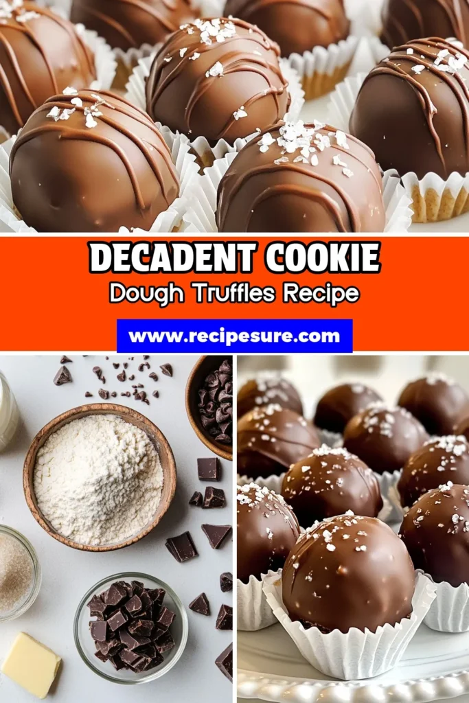Indulge in these irresistible Chocolate Chip Cookie Dough Truffles that are perfect for any sweet tooth! These No-Bake Cookie Dough Truffles are made with edible cookie dough balls and coated in rich chocolate for a delightful treat. With easy preparation and minimal ingredients, you can enjoy Chocolate Coated Cookie Dough that's sure to impress. Save this recipe and treat yourself today! #ChocolateChipCookies #NoBakeTreats #CookieDough #DessertLovers