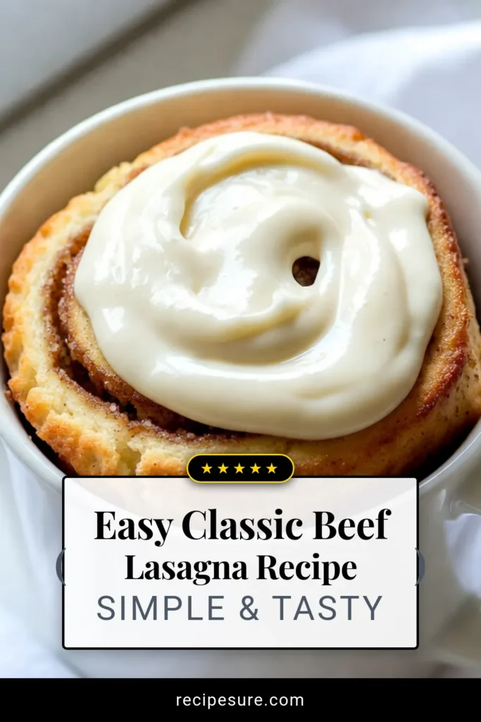 Craving a quick and delicious treat? Try this easy Cinnamon Roll Mug Cake recipe! Ready in just 5 minutes, this microwave mug cake is the perfect choice for a cozy dessert. With a swirl of cinnamon and sugar, it offers everything you love about classic cinnamon rolls in a quick dessert format. Don't miss out on this delightful cinnamon mug cake recipe! Save now and treat yourself! #CinnamonRollMugCake #EasyMugCakeRecipes #MicrowaveMugCake #QuickDessertRecipes