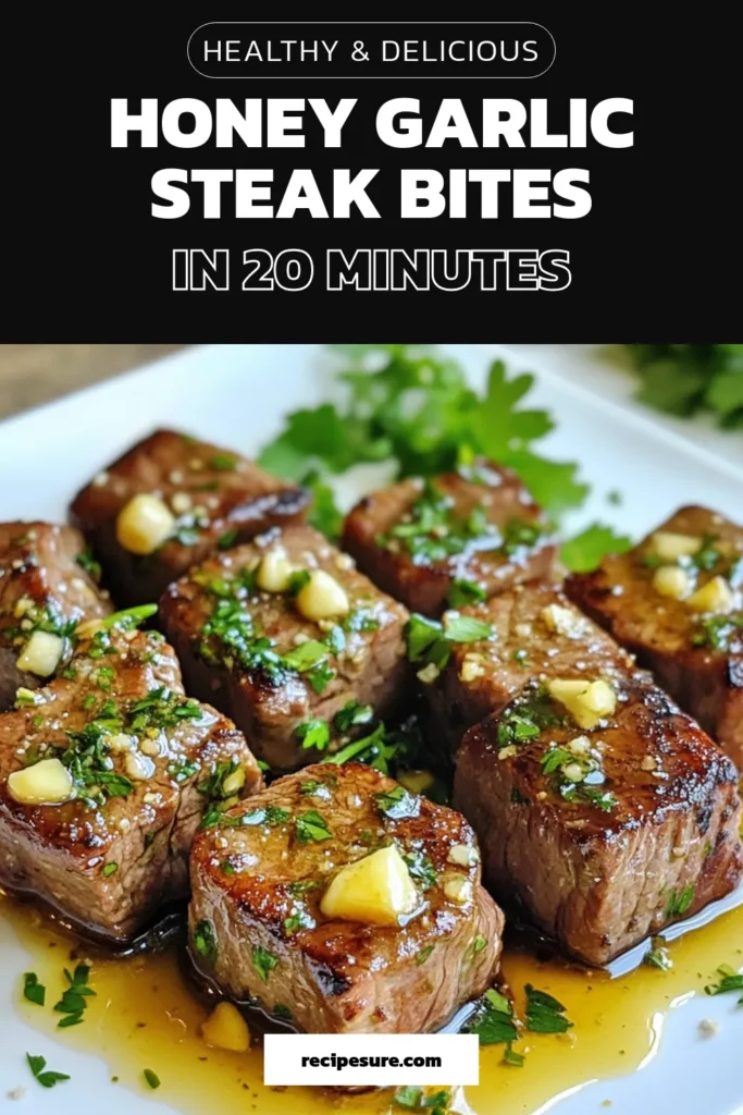 Discover the mouthwatering flavor of honey garlic butter steak bites with this easy steak bite recipe! Perfect for a quick steak dinner, you'll love how simple these garlic butter steak bites are to prepare. In just 20 minutes, enjoy a delightful honey steak bites recipe that will impress your family and friends. Don’t miss out—save this recipe for your next meal! #SteakBites #QuickDinner #HoneyGarlicButter #EasyRecipes