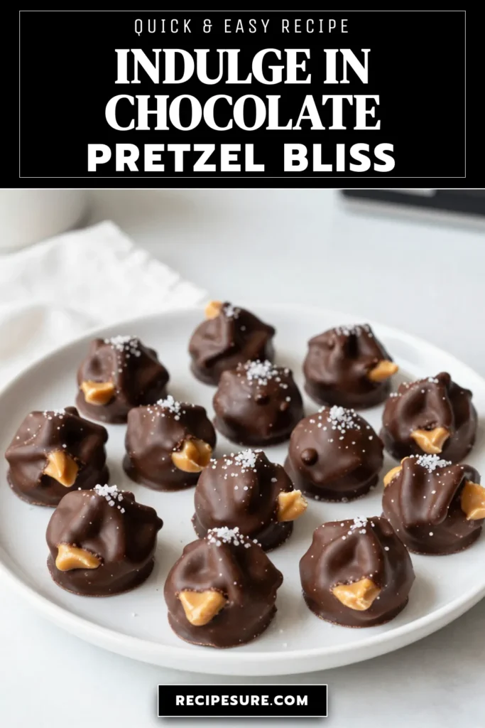 Indulge in these irresistible chocolate covered pretzel bites featuring creamy peanut butter for the perfect treat! This easy chocolate pretzel recipe is a delightful blend of sweet and salty snacks that everyone will love. Enjoy no-bake chocolate treats that are quick to make and perfect for parties or snacking. Savor these peanut butter pretzel snacks today! Save this recipe for later and share your creations! #ChocolateCoveredPretzels #NoBakeTreats #SweetAndSalty #SnackIdeas