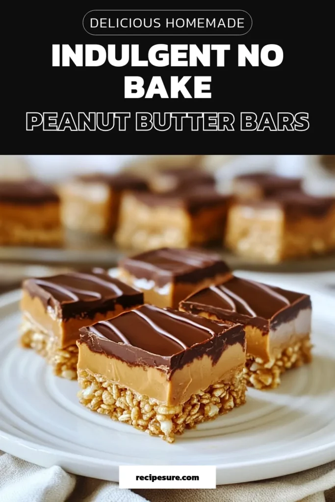 Indulge in these No-Bake Peanut Butter Bars, a delightful Peanut Butter Dream Bars Recipe that everyone will love! These Easy No-Bake Desserts are perfect for satisfying your sweet tooth while providing Healthy Peanut Butter Snacks. With a rich layer of chocolate, they make irresistible Chocolate Peanut Butter Treats that are quick and simple to prepare. Try this delicious recipe today and save for later! #HealthySnacks #DessertRecipes #NoBakeTreats #PeanutButterBars