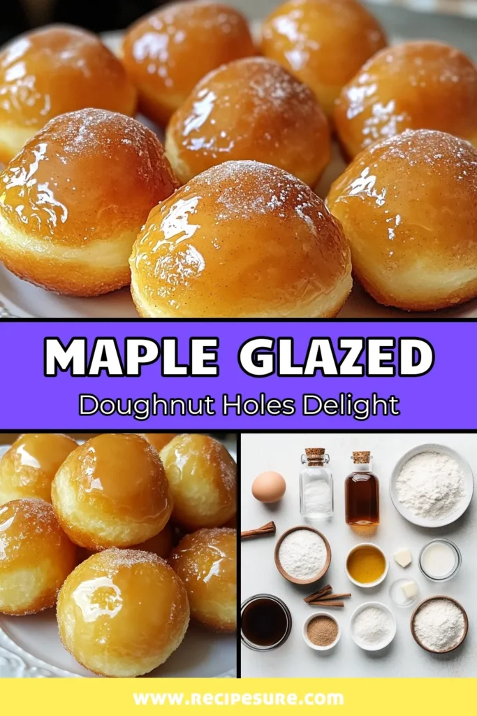 Indulge in the delight of homemade maple glazed doughnut holes with this easy doughnut holes with maple glaze recipe! These fried doughnut holes are perfectly fluffy and drizzled with a sweet maple glaze, making them an irresistible treat for any occasion. Impress your friends and family with these delicious cinnamon sugar doughnut holes! Save this recipe for your next baking adventure! #MapleGlazedDoughnutHoles #HomemadeDoughnutHoles #EasyDoughnutHoles #FriedDoughnutHoles