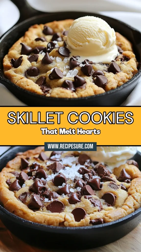Indulge in this delightful Chocolate Chip Cookie Skillet, the perfect dessert for any occasion! This easy skillet cookie recipe results in gooey chocolate chip cookies baked to perfection in a cast iron skillet. With a crisp edge and a soft center, it’s a must-try for cookie lovers. Serve it warm with ice cream for an irresistible treat. Save this recipe for your next gathering! #SkilletCookie #ChocolateChipCookies #EasyRecipes #DessertIdeas