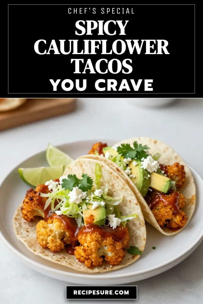 Satisfy your cravings with these Spicy Buffalo Cauliflower Tacos, the perfect Vegetarian Tacos Recipe for any taco night! Enjoy these flavorful Cauliflower Tacos, coated in a delicious buffalo sauce that's sure to please both vegan and non-vegan eaters alike. This Buffalo Cauliflower Recipe is easy to make and packed with flavor. Save this for your next meal idea and enjoy! #VegetarianTacos #CauliflowerTacos #VeganTacoIdeas #SpicyBuffaloCauliflowerTacos