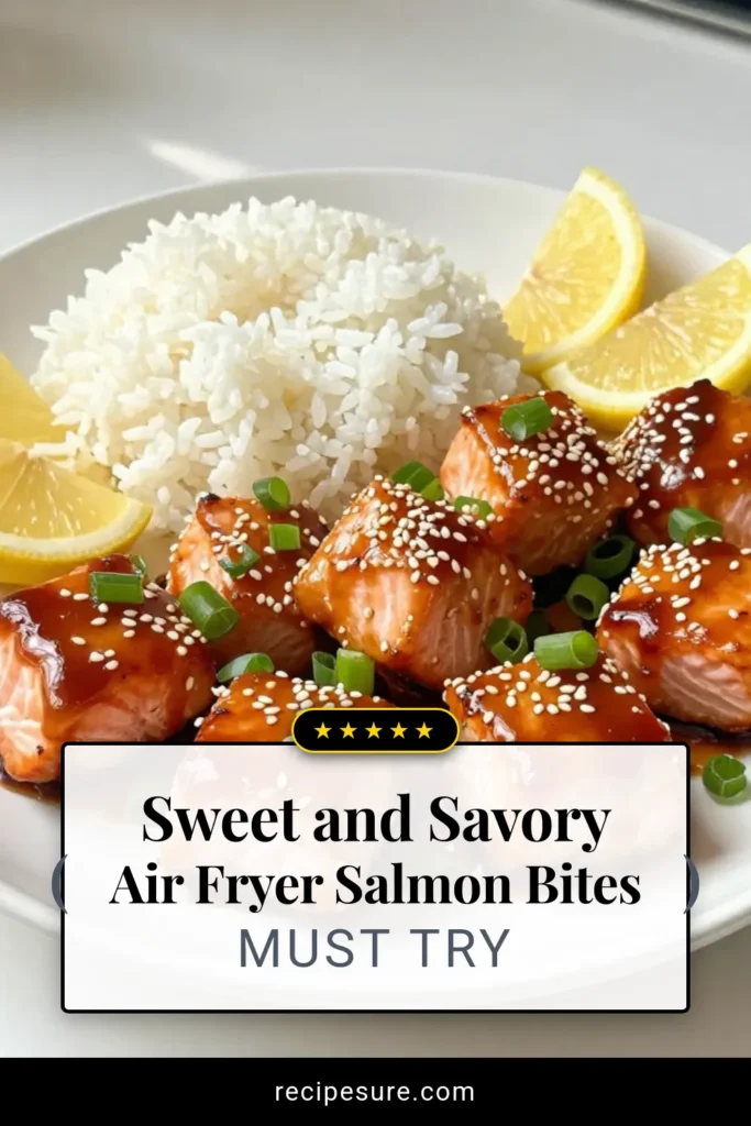 Discover the ultimate Air Fryer Salmon Recipe with these delicious Teriyaki Salmon Bites! Perfect for a quick healthy dinner, this easy salmon recipe combines tender salmon with a flavorful teriyaki marinade. Ready in just 40 minutes, these salmon air fryer bites are a tasty solution for busy weeknights. Try them tonight and elevate your mealtime! Save this recipe for your next culinary adventure! #AirFryerRecipes #HealthyEating #SalmonRecipes #DinnerInspiration