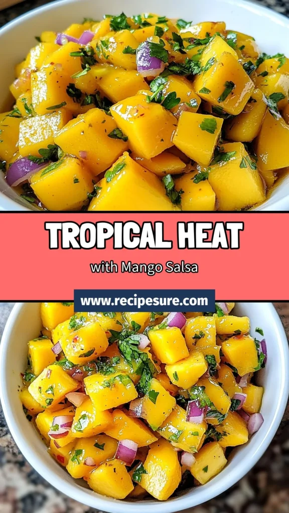 Discover the ultimate Spicy Mango Habanero Salsa recipe, perfect for adding a tropical twist to your meals! This easy homemade mango salsa combines the sweetness of fresh mango with the heat of habanero peppers for an explosion of flavor. Whether you're hosting a party or enjoying a night in, this habanero salsa with mango is a must-try. Click to save this delicious tropical salsa recipe! #MangoSalsa #HabaneroSalsa #SalsaRecipe #TropicalFlavors