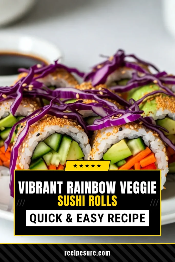 Create vibrant, healthy meals with this rainbow veggie sushi recipe! These colorful sushi rolls are not only fun to make but also delicious, packed with fresh vegetables like cucumber, carrot, avocado, and more. Follow our homemade sushi tutorial for the perfect vegetarian sushi recipe that will impress your family and friends. Don’t miss out—save this recipe for your next cooking adventure! #RainbowVeggieSushi #SushiRollsRecipe #ColorfulSushiRolls #VegetarianSushiRecipe