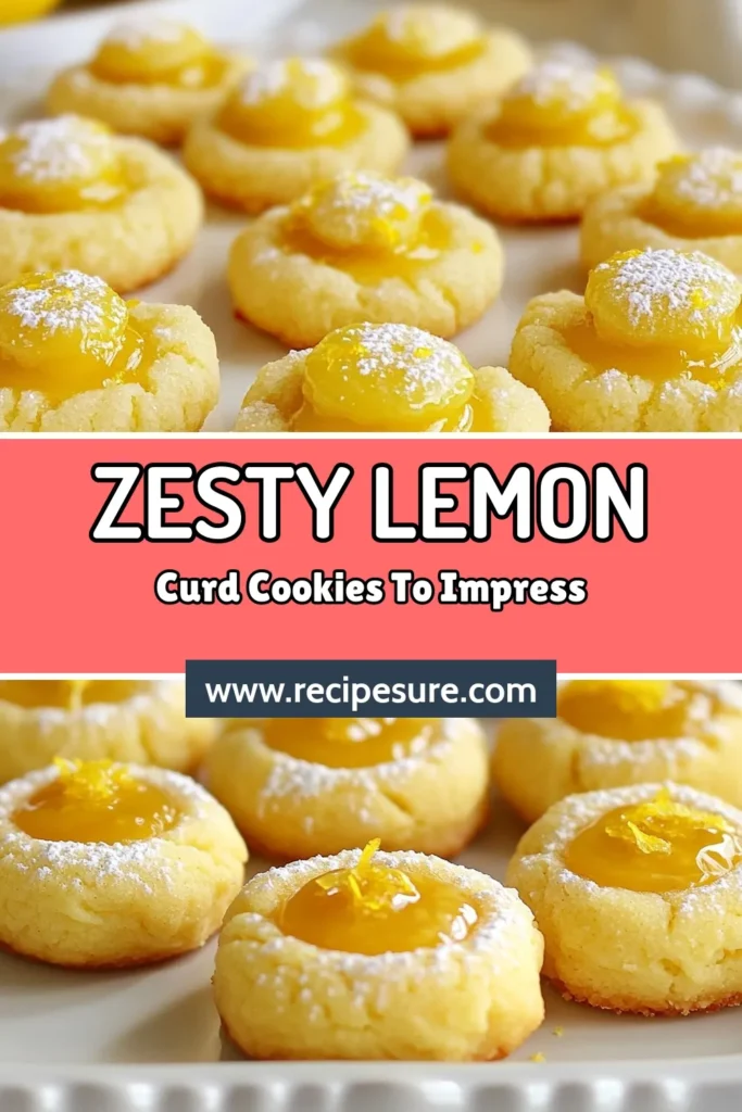 Satisfy your sweet cravings with these delicious lemon curd thumbprint cookies! Perfectly tangy and sweet, this easy lemon cookie recipe is a must-try for any lemon dessert lover. With a buttery base and a delightful lemon curd filling, these homemade thumbprint cookies are ideal for sharing or indulging. Ready in just 45 minutes, they are sure to impress! Save this lemon dessert recipe today! #LemonCurd #ThumbprintCookies #EasyCookies #BakingRecipes