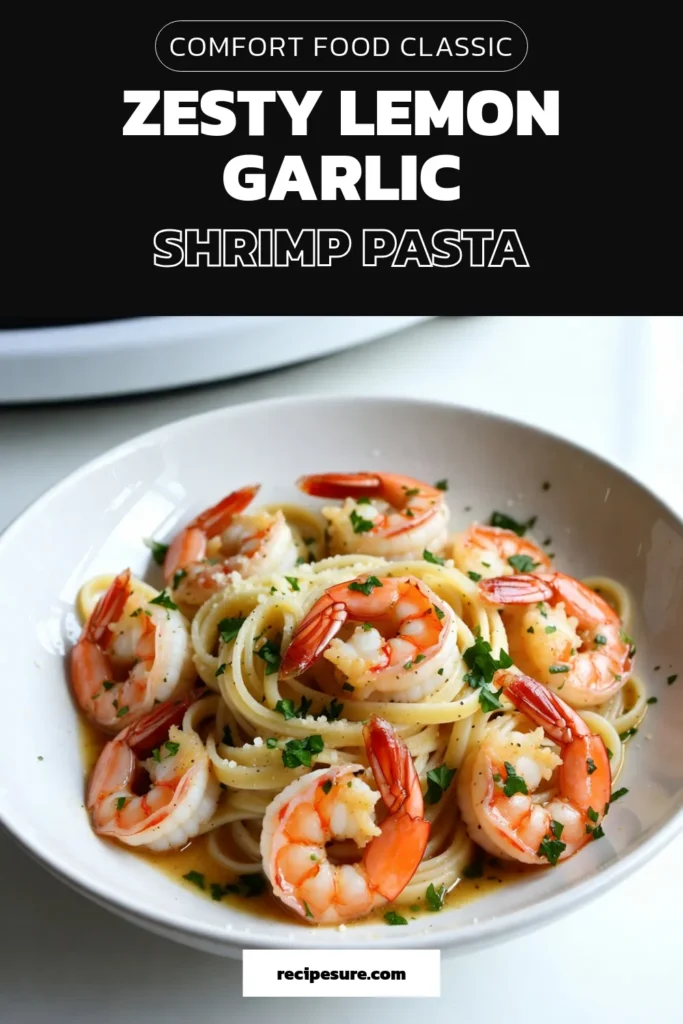 Discover the vibrant flavors of Lemon Garlic Shrimp Fettuccine with this quick shrimp pasta recipe! Perfect for busy weeknights, this easy fettuccine meal combines succulent shrimp in a creamy garlic sauce with zesty lemon. Ideal for anyone craving shrimp pasta with lemon, it’s a delightful dish that takes just 30 minutes to prepare. Try it tonight and savor the taste! Save this recipe for a delicious dinner! #ShrimpPasta #EasyRecipes #Fettuccine #LemonGarlicShrimp