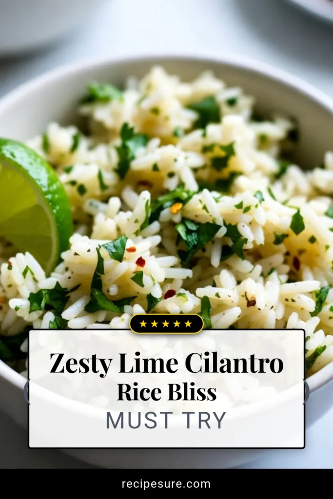Discover the vibrant flavors of Zesty Cilantro Rice with this easy lime rice recipe! This cilantro lime rice dish is made using jasmine rice and packed with fresh cilantro, lime juice, and zest for a refreshing twist. Perfect as a vegetarian lime rice option that pairs well with any meal. Try this quick recipe and elevate your dinner tonight! Save this easy jasmine rice recipe for later! #CilantroLimeRice #EasyRiceRecipes #VegetarianRecipes #LimeRiceRecipe