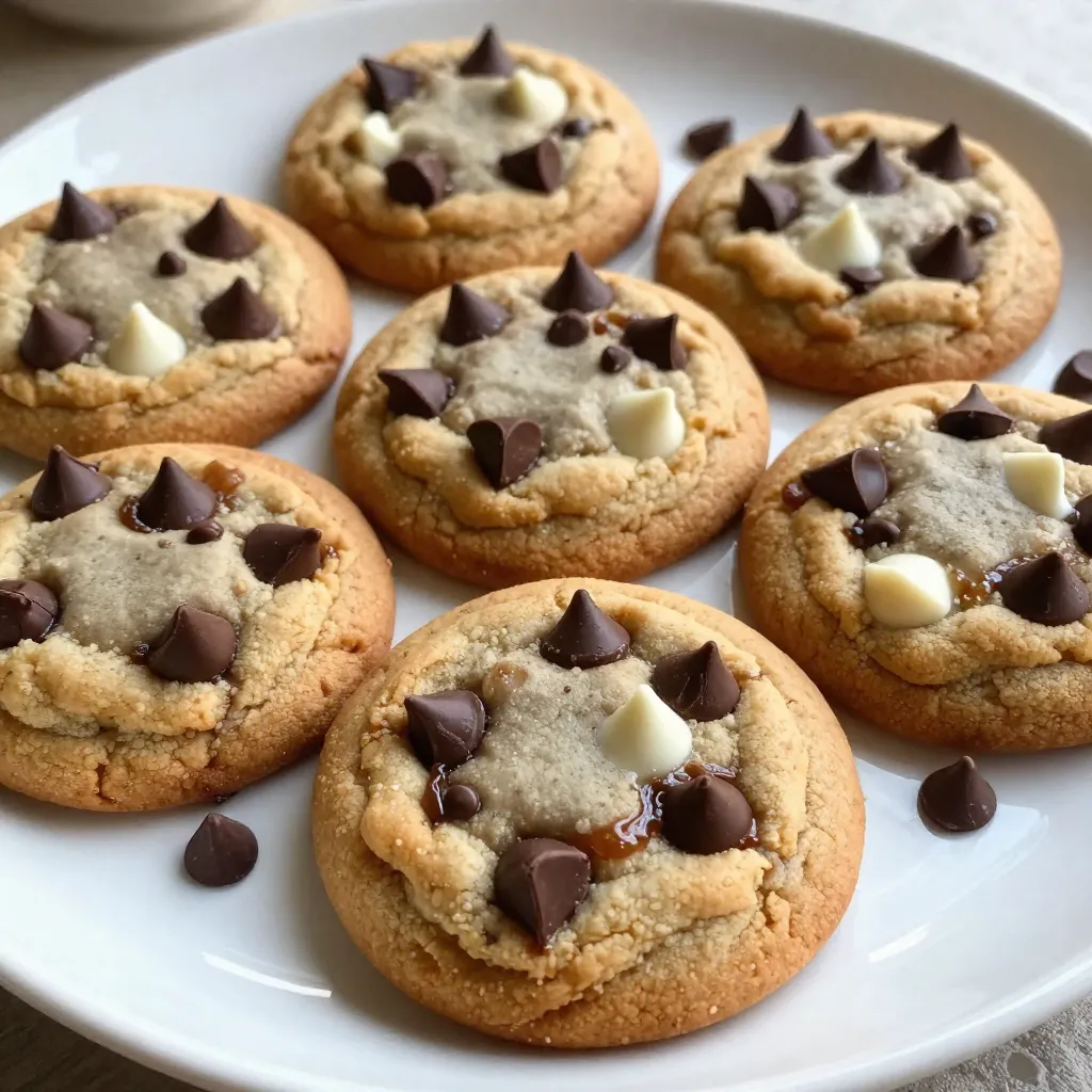 To make the best Triple Chocolate Chip Cookies, gather these tasty items: - 1 cup unsalted butter, softened - 1 cup brown sugar, packed - 1/2 cup granulated sugar - 2 large eggs - 1 teaspoon vanilla extract - 2 cups all-purpose flour - 1/2 cup cocoa powder - 1 teaspoon baking soda - 1/2 teaspoon salt - 1 cup semi-sweet chocolate chips - 1 cup milk chocolate chips - 1 cup white chocolate chips Each ingredient plays a key role in creating that rich, chocolatey flavor. The butter gives the cookies a soft texture, while the sugars add sweetness. Eggs help bind everything together, and vanilla boosts the taste. Flour and cocoa powder form the cookie base. Baking soda helps them rise. Finally, the trio of chocolate chips makes these cookies a dream for chocolate lovers. You can switch up the types of chocolate or add mix-ins for even more fun! {{ingredient_image_1}} - Preheat your oven to 350°F (175°C). - Line a baking sheet with parchment paper. This helps the cookies not stick. - In a large bowl, combine softened butter with brown sugar and granulated sugar. - Mix until you get a fluffy texture. This step makes your cookies light. - Add the eggs one by one to the creamed mixture. - Stir in the vanilla extract. Make sure everything mixes well. - In a separate bowl, combine flour, cocoa powder, baking soda, and salt. - Whisk until all the dry ingredients are well incorporated. - Gradually mix the dry ingredients into the wet mixture. - Be careful not to overmix! This keeps your cookies tender. - Fold in semi-sweet, milk chocolate, and white chocolate chips evenly. - Ensure every bite has a mix of all three chocolates. - Drop rounded tablespoons of dough onto the prepared baking sheet. - Bake for 10 to 12 minutes. The edges should be set, but the centers will be soft. - Let the cookies cool on the baking sheet for 5 minutes. - Transfer them to a wire rack to cool completely. This keeps them from getting soggy. To get the best cookie texture, avoid overmixing. When you mix too much, cookies can turn tough. Mix just until you see no dry flour. This keeps your cookies soft and chewy. Measuring flour correctly is also key. Use a spoon to scoop the flour into your measuring cup. Then level it off with a knife. This method prevents you from adding too much flour. Too much flour makes cookies dry. Before baking, your dough should be soft but not sticky. It should hold its shape when you scoop it. If it feels too wet, add a little more flour. If it’s too dry, a splash of milk can help. If you live in a humid area, your dough may need more flour. In high altitudes, you might need to reduce the sugar a bit. These simple tweaks help your cookies bake perfectly. When serving cookies, arrange them on a nice platter. This makes them look more appealing. You can sprinkle some extra chocolate chips on top. This adds a tempting touch. For a fun twist, pair your cookies with a glass of cold milk. It creates a delightful treat that everyone will love. Enjoy the rich flavors and beautiful presentation! Pro Tips Chill the Dough: For thicker cookies with a better texture, chill the dough for at least 30 minutes before baking. This helps prevent spreading. Use Quality Chocolate: Opt for high-quality chocolate chips to enhance the flavor of your cookies. The better the chocolate, the better the cookie! Check for Doneness: The cookies may look slightly underbaked when you take them out of the oven. They will continue to cook on the baking sheet, resulting in a soft center. Experiment with Add-ins: Feel free to add nuts, dried fruits, or even a sprinkle of sea salt on top for an extra flavor twist! {{image_2}} You can change the chocolate in your cookies for fun. Try using dark chocolate chips instead of semi-sweet ones. This will give your cookies a richer taste. You can also use chocolate chunks for a chunkier bite. Mixing in toffee bits adds a sweet crunch. Chopped nuts, like walnuts or pecans, can bring extra flavor and texture. Adding different flavors can make your cookies even better. You can try almond or coconut extract for a new twist. Just a small amount can change the whole taste. For a gourmet touch, sprinkle a pinch of sea salt on top before baking. This little step makes the chocolate taste even richer and more complex. If you need gluten-free cookies, it's easy to adapt the recipe. Simply swap all-purpose flour with a gluten-free flour blend. Make sure that all other ingredients are also gluten-free. This way, you can still enjoy delicious cookies without worrying about gluten. To keep your triple chocolate chip cookies fresh, store them in an airtight container. This will help maintain their soft and chewy texture. If you want to keep them longer, freezing is a great option. Place the cookies in a freezer-safe bag, removing as much air as possible. You can enjoy them later by letting them thaw at room temperature. At room temperature, these cookies stay fresh for about 5 days. If you store them in the fridge, they may last a week. For even longer storage, keep them in the freezer, where they can stay good for up to 3 months. Just remember to separate layers with parchment paper so they don’t stick together. Yes, you can make the dough ahead of time. Just follow these tips for refrigerating or freezing cookie dough: - Refrigerating: Wrap the dough tightly in plastic wrap. It can stay in the fridge for up to 3 days. When ready to bake, just scoop and bake straight from the fridge. - Freezing: Shape the dough into balls and place them on a baking sheet. Freeze until solid, then transfer to a freezer bag. This dough can last for up to 3 months. Bake straight from the freezer, adding a minute or two to the baking time. Softening butter is easy. Here are some methods to soften butter without melting it: - Room Temperature: Leave the butter out for about 30 minutes to soften naturally. - Microwave: Place the butter in the microwave for 5-10 seconds. Check if it’s soft but not melted. - Grating: Use a cheese grater to shred the butter. It will soften faster. To make chewy cookies, add more brown sugar and less granulated sugar. Use bread flour instead of all-purpose flour for a chewier texture. For crispy cookies, increase the granulated sugar and decrease the brown sugar. Also, use all-purpose flour and bake until the edges are golden brown. Yes, you can substitute eggs with these alternatives: - Applesauce: Use 1/4 cup of unsweetened applesauce per egg. This keeps cookies moist. - Flaxseed Meal: Mix 1 tablespoon of flaxseed meal with 2.5 tablespoons of water. Let it sit for 5 minutes to thicken before using. - Yogurt: Use 1/4 cup of plain yogurt per egg. It adds moisture and keeps cookies soft. These substitutes work well, but the texture may slightly change. You now have all the tools to bake amazing cookies. With the right ingredients and steps, crafting your cookies is simple and fun. Remember to mix carefully and consider variations to make them your own. Store them well to keep them fresh for longer. Whether you prefer chewy or crispy, the choice is yours. Now, it’s time to share your delicious treats with friends and family. You are ready to impress everyone with your cookie-baking skills!