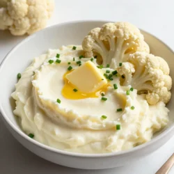 - 1 large head of cauliflower, cut into florets - 4 cloves garlic, peeled and minced - 1/2 cup cream cheese, softened - 1/4 cup unsalted butter - 1/2 cup vegetable broth - 1/4 teaspoon nutmeg - Salt and pepper to taste - Fresh chives or parsley for garnish For this creamy garlic mashed cauliflower, we start with fresh, crisp cauliflower. You need one large head. Cut it into florets for even cooking. Next, we use four cloves of garlic. Mince them well; this adds a rich flavor. You’ll want some creaminess, so grab half a cup of softened cream cheese. It gives the mash that decadent texture. Don’t forget about the butter; we use a quarter cup of unsalted butter. It adds a nice richness. For the liquid, we use half a cup of vegetable broth. This keeps everything moist and flavorful. Now, let’s not skip the seasonings. A little nutmeg enhances the dish's warmth. Season with salt and pepper to your taste. Finally, fresh chives or parsley brighten the dish. They add color and freshness when you serve it. With these ingredients ready, you create a creamy, dreamy side dish perfect for any meal. {{ingredient_image_1}} To make creamy garlic mashed cauliflower, start with the cauliflower. You can either steam or boil it. - Steaming method (10-15 minutes): Place the cauliflower florets in a steaming basket over boiling water. Cover it tight. Steam for about 10 to 15 minutes. Check if tender with a fork. - Boiling method (10-12 minutes): Alternatively, you can boil the cauliflower. Put the florets into salted water. Cook for about 10 to 12 minutes, until tender. Drain well after cooking. While the cauliflower cooks, let’s prepare the garlic. This step adds great flavor to your dish. - Melting butter in skillet: In a medium skillet, melt the unsalted butter over low heat. This step is key to a rich taste. - Sautéing garlic without browning: Add the minced garlic to the melted butter. Cook gently for 2 to 3 minutes. You want the garlic fragrant but not brown. Remove from heat. Now it’s time to blend everything for that creamy texture. - Combining ingredients in food processor: In a food processor, add the steamed or boiled cauliflower. Next, add the sautéed garlic with butter, softened cream cheese, and vegetable broth. - Achieving a smooth and creamy texture: Blend the mixture until smooth. You may need to pause and scrape down the sides. The goal is a creamy, velvety blend. This step is crucial for the perfect texture. Enjoy the process, and soon you’ll have a delicious side dish ready to serve! To get the best creamy garlic mashed cauliflower, start with the right amount of liquid. If your mash seems thick, add a splash of vegetable broth. This helps create the perfect creamy texture. If you want it smoother, keep blending until you reach your desired consistency. To avoid lumps, make sure your cauliflower is cooked well. Steaming or boiling until tender is key. When you blend, ensure all pieces are evenly mixed. A food processor works best for this job. Consider adding spices like paprika or a pinch of cayenne for a kick. You can also try fresh herbs like thyme or rosemary to add depth. If you want a different garlic flavor, use roasted garlic instead of raw. Roasting gives a sweeter, milder taste. Another fun option is to add a bit of cheese, like parmesan, for a richer flavor. Just remember to balance it with salt and pepper so it doesn't overpower the dish. When serving, use a warm bowl to keep the mash hot. This also makes it more inviting. Drizzle a little melted butter on top for a glossy finish. For garnishing, fresh chives or parsley not only add color but also a fresh taste. A sprinkle of paprika can enhance the look too. These little touches can make your dish feel gourmet! Pro Tips Use Fresh Cauliflower: For the best flavor and texture, choose a fresh head of cauliflower with tight, compact florets. Avoid any heads that have brown spots or are soft to the touch. Control the Creaminess: Adjust the amount of cream cheese and vegetable broth based on your desired creaminess. For a lighter version, you can substitute some of the cream cheese with Greek yogurt. Enhance Flavor with Herbs: Experiment with different herbs like thyme, rosemary, or even a sprinkle of garlic powder for an extra flavor boost. Fresh herbs will provide a vibrant taste. Serve Immediately: Creamy garlic mashed cauliflower is best served right after preparation. If you need to keep it warm, place it in a heatproof bowl over a pot of simmering water, stirring occasionally. {{image_2}} For a dairy-free option, you can swap cream cheese and butter. Try using coconut cream or cashew cream instead of cream cheese. For butter, use olive oil or vegan butter. Both options keep the dish creamy and rich. When choosing broth, pick a vegetable broth or homemade broth. These options add depth to the flavor without dairy. You can boost the taste by adding different cheeses. Creamy feta, sharp cheddar, or tangy goat cheese work well. Each cheese adds a unique twist to the dish. Instead of sautéed garlic, use roasted garlic for a sweeter flavor. Roasting garlic brings out its natural sweetness and adds a lovely depth. For a heartier side, mix mashed cauliflower with mashed potatoes. This blend brings a creamy texture and a comforting taste. You can also add other root veggies like carrots or turnips. This mix adds color and flavor, making your dish more interesting. To keep your creamy garlic mashed cauliflower fresh, store it in an airtight container. Place it in the fridge within two hours after cooking. This keeps it safe to eat and full of flavor. It lasts about three to four days in the fridge. Just remember to check for any off smell or changes in texture before serving. You can freeze creamy garlic mashed cauliflower if you want to save some for later. Use freezer-safe containers that seal well. Leave a little space at the top since it may expand. It stays good in the freezer for up to three months. When ready to eat, thaw it in the fridge overnight for best results. To reheat, you can use a microwave or stovetop. If using the microwave, heat in short bursts. Stir in between to get even heat. For the stovetop, warm it in a pot over low heat. You may need to add a splash of vegetable broth or cream. This helps keep it creamy and smooth. Enjoy it warm! Yes, you can make this dish ahead of time. After you prepare the creamy garlic mashed cauliflower, let it cool. Then place it in an airtight container. Store it in the fridge for up to three days. When ready to serve, reheat it gently on the stove or in the microwave. Stir in a bit of broth or cream to restore the creaminess. To prevent watery mashed cauliflower, steam it instead of boiling. Steaming keeps more water inside the cauliflower. Also, ensure to drain any excess liquid after cooking. If you use broth, add it slowly. Start with a little, then blend until you reach the right consistency. This helps keep your dish creamy without being runny. Creamy garlic mashed cauliflower pairs well with many dishes. It goes great with roasted meats, like chicken or beef. You can also serve it with grilled fish or a hearty vegetable stew. For a complete meal, add a fresh salad for crunch and color. Absolutely! You can add flavor with herbs like thyme or rosemary. Mixing in cheese, like Parmesan or cheddar, gives a rich taste. For a spicy kick, try adding red pepper flakes. You can even use roasted garlic instead of fresh for a sweeter flavor. In this post, we explored how to make creamy garlic mashed cauliflower, covering ingredients, step-by-step instructions, and tips for perfection. I shared variations for different diets and preferences, along with storage information. Remember, this dish is versatile, easy, and delicious. You can enjoy it as a side or mix it with other foods. Follow these tips to impress your family and friends with the perfect creamy texture and flavor. Embrace your creativity and make this recipe your own!