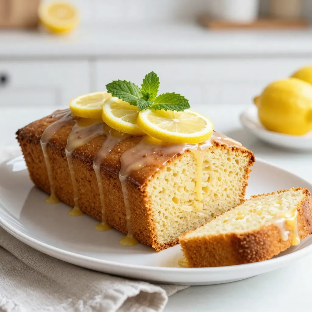 - 1 ½ cups all-purpose flour - 1 teaspoon baking powder - ½ teaspoon baking soda - ¼ teaspoon salt To start, the dry ingredients are the base of our lemon loaf. All-purpose flour creates the structure. Baking powder and baking soda help it rise. Salt enhances the flavor. Whisk these together to combine them well before moving on. - ½ cup unsalted butter, softened - 1 cup granulated sugar - 2 large eggs - 1 teaspoon vanilla extract - ½ cup sour cream Next, we mix the wet ingredients. Softened butter adds richness and moisture. Granulated sugar sweetens the loaf. The eggs bind it all together. Vanilla extract adds warmth, and sour cream gives it a tender crumb. Cream these ingredients until they are light and fluffy. - Zest of 2 lemons - ¼ cup fresh lemon juice - 1 cup powdered sugar (for glaze) - 2 tablespoons fresh lemon juice (for glaze) Now for the flavor enhancers! Fresh lemon zest and juice bring bright, zesty flavors. The glaze, made of powdered sugar and lemon juice, adds a sweet finish. This combination elevates the lemon loaf, making it extra special. {{ingredient_image_1}} First, preheat your oven to 350°F (175°C). This ensures the loaf bakes evenly. Next, grab a 9x5-inch loaf pan. Grease it well and dust it with flour. This will help your loaf come out easily later. Now, in a medium bowl, whisk together the dry ingredients. Combine 1 ½ cups of flour, 1 teaspoon of baking powder, ½ teaspoon of baking soda, and ¼ teaspoon of salt. Mix these until well combined, then set them aside. In a large mixing bowl, cream ½ cup of softened butter with 1 cup of granulated sugar. Use a hand mixer or stand mixer to blend them until light and fluffy. This should take about 3-4 minutes. Next, add 2 large eggs, one at a time. Mix well after each egg. Then, add 1 teaspoon of vanilla extract, mixing until smooth. Now, add ½ cup of sour cream. This makes your loaf moist and rich. Mix until everything is well combined. Gradually add the dry mixture to the wet mixture. Alternate this with ¼ cup of fresh lemon juice. Be careful not to overmix; we want a tender loaf. Once combined, gently fold in the zest of 2 lemons. This adds a bright flavor and a nice touch. Now, pour the batter into your prepared loaf pan. Smooth the top with a spatula for an even bake. Place the loaf pan in the preheated oven. Bake for 50-55 minutes. Check if the loaf is done by inserting a toothpick into the center. If it comes out clean, it’s ready! Once baked, allow the loaf to cool in the pan for about 10 minutes. After that, transfer it to a wire rack to cool completely. This helps prevent sogginess and keeps the texture just right. To get the best texture, avoid overmixing your batter. Overmixing can lead to a dense loaf. Mix just until the ingredients come together. Use soft butter and room temperature eggs. This helps the butter mix in well and adds air. This air makes your loaf light and fluffy. To enhance the lemon flavor, use fresh lemon juice and zest. The zest adds a bright, zesty aroma. Fresh juice makes the cake tangy and fresh. You can also try adding a bit of lemon extract for an extra kick. For toppings, consider adding a sprinkle of poppy seeds or a few berries on top. They add a nice contrast to the lemon. You can also top your loaf with toasted coconut for a tropical twist. For a decorative serve, slice the loaf and arrange it on a lovely platter. This makes it inviting. Garnish with thin lemon slices and mint sprigs. This adds color and freshness. You can also drizzle extra glaze over the top for a beautiful finish. Pro Tips Use Room Temperature Ingredients: Bringing butter, eggs, and sour cream to room temperature ensures better mixing and a smoother batter, resulting in a more tender cake. Check for Doneness: Different ovens may vary in temperature. To ensure your cake is perfectly baked, start checking for doneness a few minutes before the recommended time by inserting a toothpick into the center. Enhance the Lemon Flavor: For an extra punch of citrus, consider adding a teaspoon of lemon extract along with the lemon juice and zest. Cool Completely Before Glazing: Make sure your cake is completely cool before adding the glaze to prevent it from melting and sliding off, ensuring a beautiful finish. {{image_2}} You can make this lemon loaf even more exciting! One fun way is to add poppy seeds. Poppy seeds give the loaf a nice crunch. Just add about two tablespoons to the batter. You’ll enjoy a lovely texture in each bite. Another option is to incorporate berries or nuts. Blueberries or raspberries work well and add a burst of flavor. Chop some nuts, like almonds or walnuts, to sprinkle in. This change gives the loaf a new twist that you’ll love. If you need a gluten-free loaf, swap all-purpose flour for almond flour or a gluten-free blend. This change keeps the taste great while making it safe for those with gluten sensitivity. Just make sure the gluten-free flour has xanthum gum for the best texture. For vegan options, you can replace butter with coconut oil or vegan butter. Use flax eggs instead of regular eggs. Mix one tablespoon of flaxseed meal with three tablespoons of water. Let it sit until it thickens. This creates a great binding agent for your loaf. Want to switch up the glaze? You can use other citrus juices, like orange or lime juice, for a different flavor. Just mix them with powdered sugar until you reach your desired sweetness. You can also make a lemon glaze by adding more lemon juice. Or, if you're feeling adventurous, try a chocolate glaze. Melt some chocolate and mix it with a tiny bit of butter. This rich glaze adds a fun twist to the classic lemon loaf. To keep your lemon loaf fresh, store it in an airtight container. This helps trap moisture and flavor. Make sure to place it in a cool, dry spot. Avoid areas with direct sunlight or heat. A kitchen counter or pantry works well. The loaf stays tasty for up to three days this way. If you want to save some lemon loaf for later, freezing is a great option. First, let it cool completely. Then wrap it tightly in plastic wrap. After that, place it in a freezer bag. This helps prevent freezer burn. To thaw, simply move it to the fridge overnight. You can also leave it at room temperature for about two hours. When stored properly, the lemon loaf lasts about one week. Signs of spoilage include a change in color or a sour smell. If you see any mold, throw it away right away. Fresh lemon loaf should feel soft and moist. Enjoy your sweet treat while it’s at its best! You can use plain yogurt as a good sour cream substitute. It has a similar taste and texture. If you prefer a non-dairy option, try coconut yogurt or almond yogurt. Both work well in this recipe. You can also use buttermilk, which adds a nice tang. To keep the lemon loaf moist, use room temperature ingredients. This helps them blend better. Adding an extra tablespoon of lemon juice can also add moisture. Be careful not to overmix the batter. This can make your loaf dry. Let the loaf cool completely before slicing, as it firms up nicely. Yes! If you want mini loaves, divide the batter into smaller pans. Bake for about 30 minutes. For muffins, fill each cup about two-thirds full. Bake them for around 20-25 minutes. Always check with a toothpick to see if they are done. You can make this lemon loaf without eggs by using substitutes. Mashed banana or unsweetened applesauce works well. Use 1/4 cup for each egg you replace. You can also use flaxseed meal mixed with water. Mix one tablespoon of flaxseed with three tablespoons of water. Let it sit for a few minutes to thicken. This lemon loaf recipe is straightforward and fun to make. Use fresh ingredients for the best flavor. Remember to follow each step closely to get perfect results. You can tweak the recipe to fit your taste or dietary needs. Store it well to enjoy it longer. Whether you serve it at a party or keep it for yourself, this lemon loaf is sure to impress. Get ready to enjoy your delicious creation!