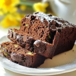 - 1 cup grated zucchini (about 1 medium zucchini) - 1 ½ cups all-purpose flour - 1/3 cup unsweetened cocoa powder - 1 teaspoon baking soda - 1/2 teaspoon baking powder - 1/2 teaspoon salt - 1 teaspoon ground cinnamon - 1 cup granulated sugar - 1/2 cup vegetable oil - 2 large eggs - 1 teaspoon vanilla extract - 1 cup semi-sweet chocolate chips I love using fresh zucchini in this recipe. It adds moisture and makes the bread soft. The cocoa powder gives it that rich chocolate flavor. I use granulated sugar to sweeten the bread, but the chocolate chips add even more sweetness. The eggs help bind it all together, making each slice a delight. - 1/2 cup chopped walnuts Adding walnuts gives a nice crunch and richer flavor. If you like nuts, toss them in! If not, just skip them. This recipe is flexible, so you can customize it as you please. A slice of this bread is around 200 calories. It contains about 6 grams of fat and 3 grams of protein. You'll also get fiber from the zucchini, which is a bonus. With chocolate and zucchini, you get a treat that feels good and tastes great! {{ingredient_image_1}} Start by gathering your ingredients. You need fresh zucchini and some pantry staples. First, preheat your oven to 350°F (175°C). This step is key for even baking. Next, grease or line a 9x5-inch loaf pan with parchment paper. This will help you remove the bread easily. In a medium bowl, mix together these dry ingredients: - 1 ½ cups all-purpose flour - 1/3 cup unsweetened cocoa powder - 1 teaspoon baking soda - 1/2 teaspoon baking powder - 1/2 teaspoon salt - 1 teaspoon ground cinnamon Whisk them well until they blend. In a separate large bowl, beat together: - 1 cup granulated sugar - 1/2 cup vegetable oil Mix these until smooth. Then, add in 2 large eggs, one at a time. Make sure to mix well after each egg. Add 1 teaspoon vanilla extract for flavor. Now, fold in 1 cup of grated zucchini. Make sure to mix until just combined. This adds moisture and nutrition to your bread. Gradually add the dry mix to the wet mix. Stir gently until no dry flour shows. Avoid over-mixing to keep the bread soft. Next, fold in 1 cup semi-sweet chocolate chips. If you like, add 1/2 cup chopped walnuts for crunch. Pour the batter into the prepared loaf pan. Smooth the top with a spatula for an even bake. Bake in your preheated oven for 45-55 minutes. Check for doneness by inserting a toothpick in the center. If it comes out clean, your bread is ready. Once done, remove the pan from the oven. Let the bread cool in the pan for about 10 minutes. This helps it set. Then, transfer it to a wire rack to cool completely. For serving, slice the bread and enjoy it warm or at room temperature. Feel free to dust the top with powdered sugar for extra flair. For a special treat, serve it with a scoop of vanilla ice cream. You will love this rich and decadent delight! When making double chocolate zucchini bread, watch out for a few common mistakes. First, don't skip grating the zucchini. It adds moisture and flavor. Use a box grater or food processor for even pieces. Also, be careful not to over-mix your batter. This can lead to tough bread. Mix just until you see no dry flour. Lastly, remember to measure your ingredients correctly. Too much flour can make the bread dry. To check if your bread is done, use a toothpick. Insert it in the center of the loaf. If it comes out clean, the bread is ready. If the toothpick has wet batter, bake for a few more minutes. The edges should pull away from the pan slightly. This is a good sign too. Trust your senses; the top should look set and slightly cracked. Start by mixing the dry ingredients well. This helps distribute the cocoa, baking soda, and spices evenly. In a separate bowl, mix the sugar and oil until smooth. Adding eggs one at a time ensures they blend well. After folding in the zucchini, add the dry mix gradually. Stir gently to keep the texture light. Lastly, fold in chocolate chips and walnuts carefully. You want them evenly spread without overworking the batter. Pro Tips Use Fresh Zucchini: For the best flavor and moisture, use fresh, firm zucchini. Older zucchini may have a bitter taste and more seeds. Don’t Overmix: When combining the wet and dry ingredients, mix just until you no longer see dry flour. Overmixing can result in a dense bread. Customize Your Mix-ins: Feel free to replace walnuts with pecans or add dried fruits for a different texture and flavor. Store Properly: To keep your bread moist, wrap it tightly in plastic wrap or store it in an airtight container. It can also be frozen for longer shelf life. {{image_2}} You can make this bread gluten-free with simple swaps. Use gluten-free all-purpose flour in place of regular flour. This mix usually has xanthan gum, which helps bind the bread. Check the package for a one-to-one ratio. You may also want to add a bit more cocoa powder to keep the flavor rich. To make a vegan version, replace the eggs with flax eggs. Mix 2 tablespoons of ground flaxseed with 6 tablespoons of water. Let it sit for about five minutes to thicken. Use melted coconut oil instead of vegetable oil. Make sure to choose dairy-free chocolate chips for a fully vegan treat. You can get creative with add-ins! Try adding: - 1/2 cup of shredded coconut for a tropical twist. - 1/2 cup of peanut butter chips for a nutty flavor. - 1/2 cup of dried fruit like cranberries or cherries for a chewy texture. If you want to swap out the walnuts, try pecans or hazelnuts. Each option brings a new layer of flavor to the bread. Experiment and find your favorite mix! To keep your double chocolate zucchini bread fresh, wrap it tightly in plastic wrap. You can also place it in an airtight container. Store it at room temperature for up to three days. If you want it to last longer, refrigeration is an option, but it may change the texture slightly. Freezing this bread is easy! First, let it cool completely. Then, wrap it in plastic wrap and foil. This keeps out air and moisture. You can freeze it for up to three months. When you’re ready to eat, just thaw it in the fridge overnight. To reheat, slice the bread and place it in a toaster or oven. Heat at 350°F (175°C) for about 10 minutes. You can also use the microwave for 15-20 seconds. This warms the bread and brings back its moistness. Enjoy your slice with a little butter or a scoop of ice cream! Yes, you can use frozen zucchini. Just make sure to thaw it first. After thawing, squeeze out any extra moisture. This keeps your bread from getting too wet. Using frozen zucchini can still give you great flavor and texture. If you want to make this bread without eggs, you have options. You can use 1/4 cup of unsweetened applesauce for each egg. Another option is 1/4 cup of mashed banana. You can also try 1 tablespoon of ground flaxseed mixed with 2.5 tablespoons of water. Let it sit for a few minutes until it thickens. Each substitute will help bind your ingredients well. To boost the chocolate flavor, try adding more cocoa powder. You can increase it to 1/2 cup if you like. Another tip is to use dark chocolate chips instead of semi-sweet ones. Adding a teaspoon of espresso powder can also deepen the chocolate taste without adding coffee flavor. Each of these tips will make your bread even more decadent. You learned about the key ingredients for making delicious double chocolate zucchini bread. I shared step-by-step instructions to help you bake it perfectly. Tips and tricks guided you to avoid common mistakes and test for doneness. We explored variations, including gluten-free and vegan options. Lastly, I covered storage and reheating methods to keep your bread fresh. Enjoy baking and experimenting with this tasty treat!